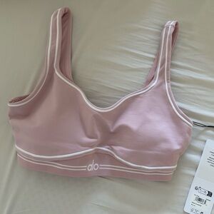 NWT alo heart throb bra in ballet pink size s